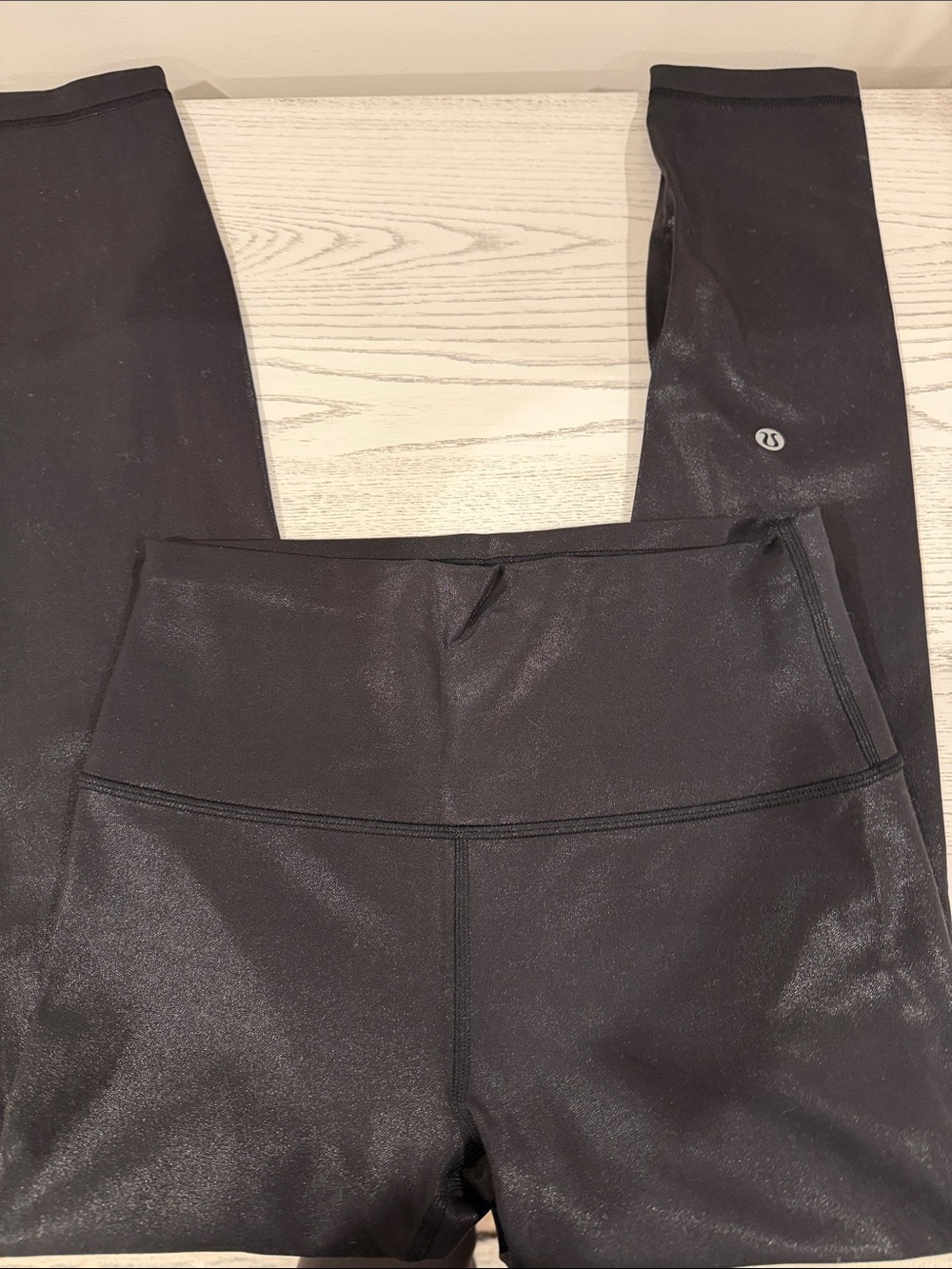 Lululemon Black High-Rise Shiny Leggings
